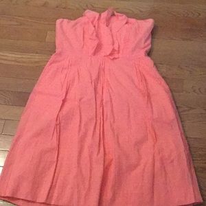 Coral Strapless dress